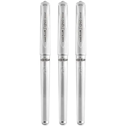 Gelroller Uni-Ball® Signo UM-153, Schreibfarbe: weiß (3 Stück)