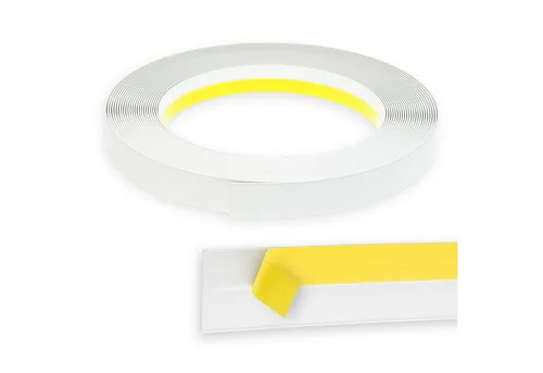 Nobily Fensterleiste PVC-Flachleiste, 30mm ohne Lippe,selbstklebend,Zierleisten zur Montage, Kunststoff, Farbe: Weiß