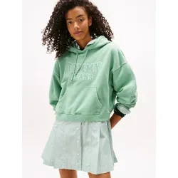 Tommy Jeans Kapuzensweatshirt TJW BXY CRP VARSITY HOODIE grün L (40)