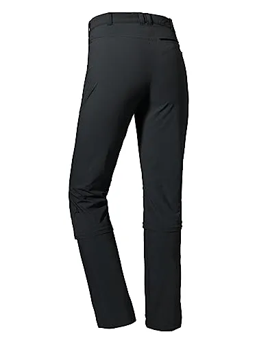 Schöffel Pants Engadin1 black (9990) 19 - Hochwertige Wanderhose - Wanderhosen für Damen mit S.Café Ice-Cafe Technologie für hohen Tragekomfort und 4-Wege-Stretch für optimale Bewegungsfreiheit. Schnelltrocknend und strapazierfähig, ideal für alle Outdoor-Abenteuer!
