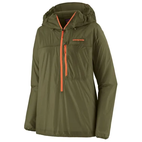 Patagonia Women's Houdini Rock Jacket - Leichte Windjacke Gr. S Oliv - Vielseitige Windjacke in Oliv, Größe S. Mit Kapuze und winddichtem Material für Outdoor-Aktivitäten. Ideal für Wandern und Trekking. Entdecken Sie weitere Patagonia Angebote im Bergfreunde.de Online-Shop!