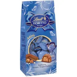 Lindt FIORETTO Minis Nougat - 115 g - Schokoladenriegel mit ca. 10 Nougat Pralinés, umhüllt von knusprigem Crisp und feiner Vollmilchschokolade. Perfekt als Pralinengeschenk oder für den persönlichen Genussmoment.