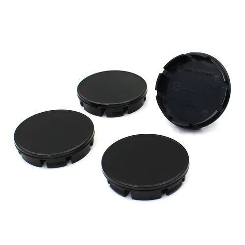 4x Nabendeckel Schwarz 60mm ABS Nabenkappen Felgendeckel Kappen Deckel Zubehör