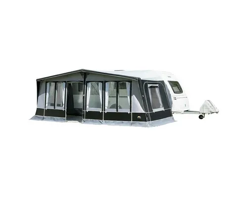 DWT Prime Air II aufblasbares Vorzelt für Wohnwagen - Vordächer & Vorzelte mit innovativem Air-In-System für schnellen Aufbau; herausnehmbare Wände und große Fenster sorgen für optimale Belüftung und Flexibilität beim Camping.