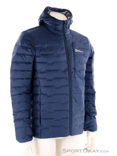 Daunenjacke JACK WOLFSKIN "PASSAMANI DOWN HOODY M RDS" - Funktionsjacken, warme und wasserdichte Daunenjacke mit verstellbarer Kapuze und platzsparender Packtasche – ideal für Winterabenteuer.