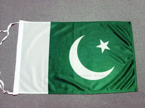 FLAGGE PAKISTAN 45x30cm mit kordel - PAKISTANISCHE FAHNE  30 x 45 cm - flaggen A