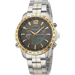 Eco Tech Time Solar Drive Funk Professional Herrenarmbanduhr EGS-11479-21M - Bicolor - Sportliche Herrenarmbanduhr mit Solar-Funk-Technologie. Robustes Edelstahlgehäuse, wasserdicht bis 10 Bar und ewiger Kalender. Nie wieder Batteriewechsel!