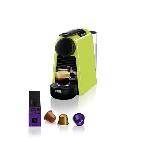 Nespresso De Longhi EN 85.L Essenza Mini - 19 bar Pumpendruck, platzsparend und inklusive 14 hochwertigen Kapseln für vielfältigen Kaffeegenuss