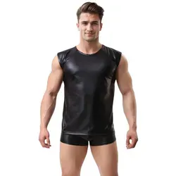 Lau-Fashion Muskelshirt Wetlook Schwarz M/L - Stylisches Muskelshirt im Wetlook-Design, ideal für Partys und Events. Aus hochwertiger Polyester-Elasthan-Mischung für optimalen Tragekomfort. Pflegeleicht und maschinenwaschbar.