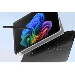Microsoft Surface Pro Tastatur mit Slate-Stift - ENG - Schwarz - Magnetische Bluetooth-Tastatur mit englischer Lokalisierung, ideal für effizientes Arbeiten. Kompaktes Format (60%, 61 Tasten) für einen geräuschlosen Einsatz.