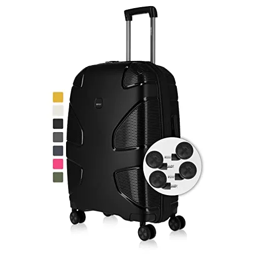 IMPACKT IP1 Hartschalenkoffer 67 cm - Nachhaltiger 4-Rad Koffer aus recyceltem Material, 73 Liter Volumen und 6 Jahre Garantie; ideal für umweltbewusste Reisende