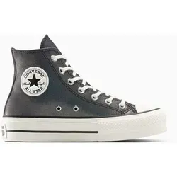 Converse Damen Chuck Taylor All Star Lift Sneaker - Stilvoller Komfort in Schwarz - Damen-Sneaker mit metallischem Obermaterial und OrthoLite-Dämpfung für optimalen Tragekomfort. Die 3,8 cm hohe Plattform verleiht extra Höhe, ohne aufzutragen.