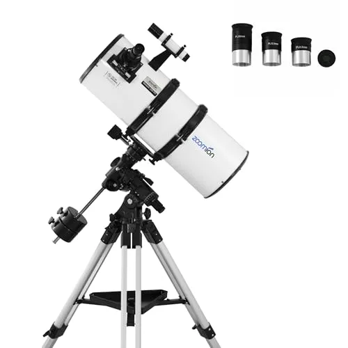Zoomion Genesis 200/800 EQ-4 Spiegelteleskop - Einstieg in die Astronomie - Teleskop Komplett-Set mit 406-facher Vergrößerung und 200mm Spiegel für detailreiche Beobachtungen, ideal für Jugendliche und Einsteiger in die Astronomie.