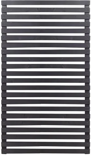 Teilelement PLUS Tokyo 83 x 140 cm RAL 9005 schwarz - Gartenzäune, eleganter Sichtschutz aus robustem Holz in stilvollem Schwarz für mehr Privatsphäre im Garten.