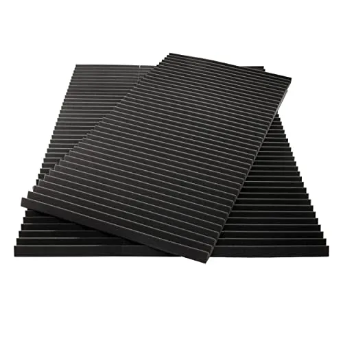 sunnypillow Akustikschaumstoff Matten 200 x 100 x 2,5cm - Effektive Schalldämmung für optimale Akustik - Hochwertige Akustikschaumstoffmatten in Anthrazit für optimale Schalldämmung und Nachhallreduzierung. Ideal für Musikproberäume, Studios und Büros. Zertifiziert, schadstoffgeprüft und flammhemmend für höchste Sicherheit.
