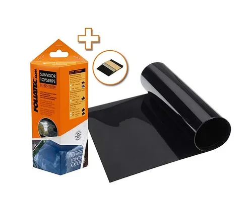 TOPSTRIPE Schwarz Blendfreier Streifen 15 x 152 cm - Autofolie in elegantem Schwarz, blendfrei und ideal für stilvolle Fahrzeugveredelung.