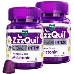 WICK ZzzQuil Gute Nacht INTENS Doppelp. 2X30 St - Arzneimittel für eine erholsame Nachtruhe, rezeptfrei und ideal zur Unterstützung bei Schlafproblemen - 60 Tabletten für entspannende Nächte.