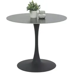 Schwarzer Esstisch rund 90 cm - Hochwertiger runder Esstisch in Schwarz, ideal für kleine Räume. Maße: Ø 90 cm, Höhe 76 cm. Jetzt 10€ Willkommens-Gutschein bei Newsletter-Anmeldung sichern!