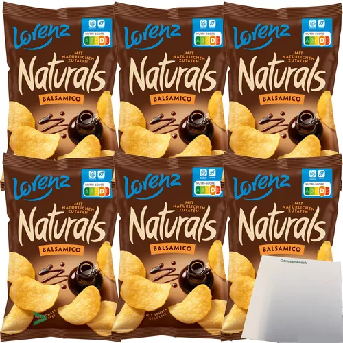 Lorenz Naturals Balsamico Chips Kartoffelchips geröstet 6er Pack 6x95g Beutel