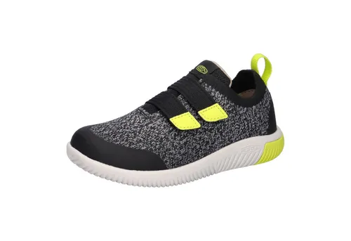 Keen Kid's KNX Knit DS - Barfußschuhe 27/28 - Sneaker für Jungen, weiche und flexible Barfußschuhe in Schwarz/Evening Primrose, ideal für den Alltag - perfekt für wachsende Füße!