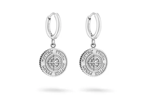 FYNCH-HATTON Paar Ohrstecker The Northstar Coin Edelstahl