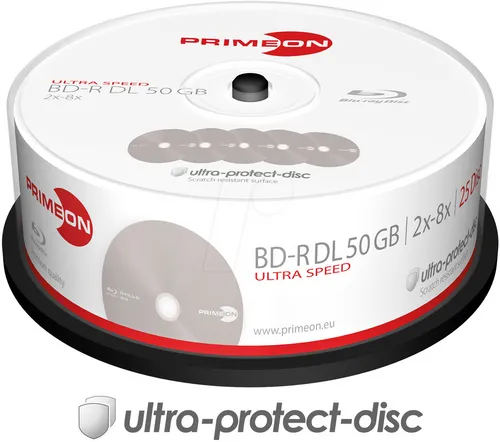 PRIM 2761318 - BD-R DL 50GB 8x, 25-er Cakebox