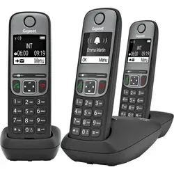 Gigaset A705 Trio - Festnetztelefon mit 3 Mobilteilen - Festnetztelefon mit 3 Mobilteilen für optimale Erreichbarkeit in deinem Zuhause. Integrierte Rufnummernanzeige und Freisprechfunktion sorgen für Komfort beim Telefonieren.