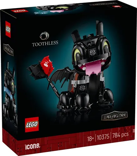 LEGO® ICONS™ 10375 Drachenzähmen Leicht Gemacht: Ohnezahn - Fantastisches Set für Fans - LEGO (R) Komplette Sets & Packs, 784 Teile für kreativen Bau-Spaß, ideal für Erwachsene und Film-Fans, inklusive Ohnezahn Figur.