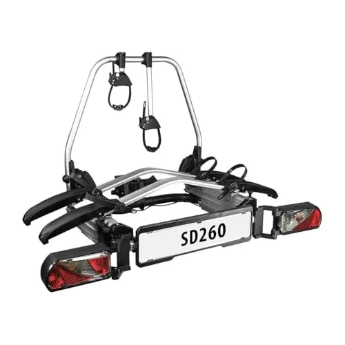 Enduro SD260 Fahrradträger mit Schiebeplattform für Flügeltüren - Robuster Fahrradträger für Autos und Vans, mit 60 kg Tragkraft und abschließbarem Design. Ideal für E-Bikes und einfach zu handhaben dank verschiebbarer Plattform.