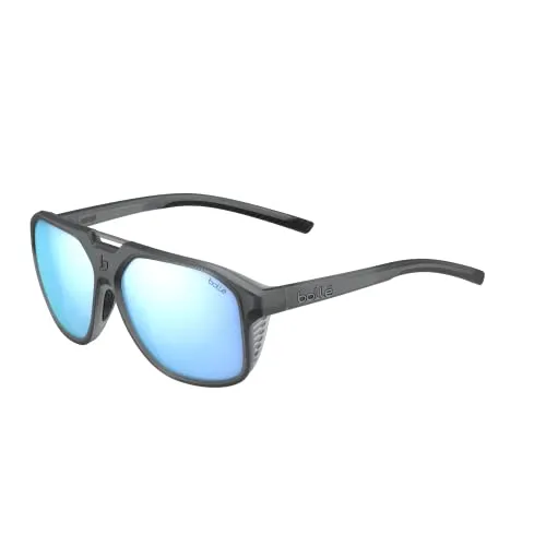 Bollé Arcadia - Polarisierte Sportbrille in Black Frost und Sky Blue - Sportbrillen mit SLF+ polarisierenden Gläsern für 100% UV-Schutz, ideal für aktive Tage. Der flexible Rahmen aus 45% biobasiertem Nylon bietet Komfort und Halt.
