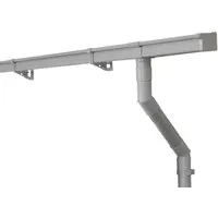 INEFA Dachrinnen Set für Gartenhaus und Carport, NW83 3m Grau - Dachrinnen Set aus hochwertigem PVC für eine effektive Dachentwässerung, ideal für Pultdächer mit bis zu 30 m². Einfache Montage dank passgenauem Stecksystem, Made in Germany.