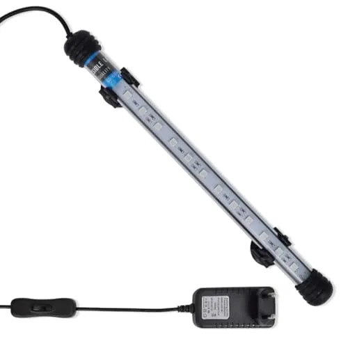 LED Aquarium-Lampe 28 cm Blau - Beleuchtung für Aquarien, energiesparende LED-Lampe sorgt für eine bezaubernde Nachtatmosphäre und lange Lebensdauer dank wasserdichter Bauweise.