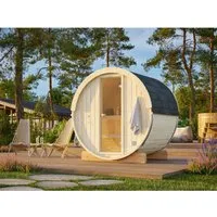 Palmako Saunafass Anita 0,9 m² - Gemütliche Fasssauna für Ihr Zuhause - Saunen, Dampfbäder & Infrarot-Wärmekabinen: Kompakte Fasssauna mit hochwertiger Verarbeitung, ideal für entspannende Wellnessmomente im eigenen Garten.