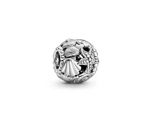 PANDORA Seestern Muschel Herzen Charm aus Sterlingsilber - Armbänder & Charm-Anhänger, einzigartiges Design mit Seestern und Muschel, perfekt für maritime Liebhaber und eine besondere Ergänzung für Ihr Charm-Armband.