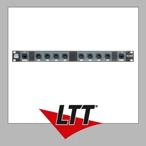 SHOWGEAR DS-24M/3 DMX Rack-Splitter - Professioneller 8x XLR auf 2x RJ45 Splitter, ideal für die Umwandlung von DMX-Signalen in CAT-Kabel. Robustes Metallgehäuse, kompakte 19"/1U Bauweise, perfekt für den Einsatz im Eventbereich.
