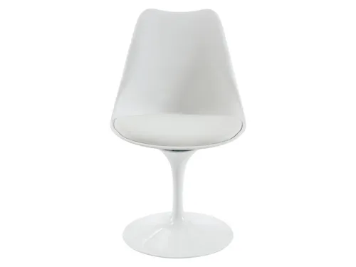 Stuhl XAFY - Polypropylen und Metall in Weiß - Der stilvolle Tulip Chair XAFY bringt Eleganz in Ihr Zuhause. Mit seiner robusten Sitzfläche aus Polypropylen und einem stabilen Metallgestell bietet er hohen Komfort und eine maximale Traglast von 120 kg.