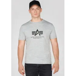 Alpha Industries T-Shirt Basic - Baumwolle, grau, XL (52/54) - Modisches Basic T-Shirt aus 100% Baumwolle im regular fit. Pflegeleicht und ideal für den täglichen Einsatz. Melierte Optik und Rundhalsausschnitt sorgen für einen lässigen Look.