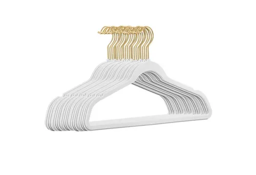 StickandShine Kleiderbügel Samt 25 Stück in verschiedenen Farben mit edlen Goldhaken im Set, (Spar-Set), Designbügel