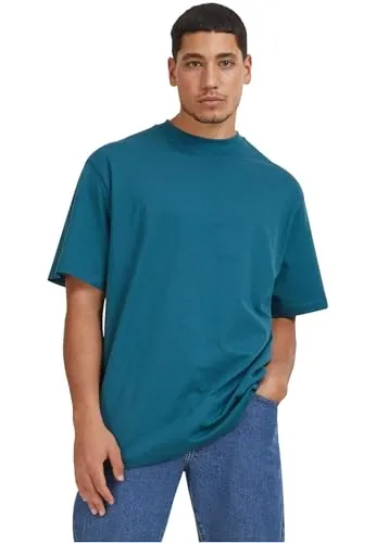Urban Classics Herren Tall Tee – Oversize T Shirt mit extra langem Schnitt und lockerer Passform für Streetwear Looks Freizeit Outfits und Alltag,Teal,M