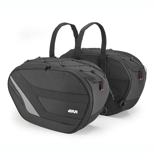 GIVI EASY10 BORSE LATERALI CON STRAPS E CINGHIE 35L - Praktische Motorradtaschen mit 35L Volumen, strapazierfähigem Polyester und Sicherungsriemen für eine einfache Befestigung. Ideal für lange Touren und den täglichen Einsatz.