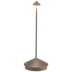 Zafferano Pina - Wiederaufladbare Tischlampe mit Touch Control - Kabellose Tischlampe für Innen- und Außenbereich, dimmbar mit 2200-3000 K Lichtfarbe, ideal für stimmungsvolle Beleuchtung im Garten oder auf der Terrasse.