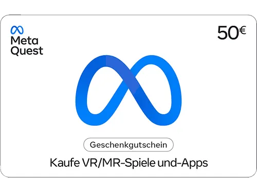 Digitaler Meta Quest-Geschenkgutschein für alle Plattformen - Verschenke Freude mit dem digitalen Meta Quest-Geschenkgutschein. Ideal für Spieler und Technikliebhaber, flexibel einsetzbar und schnell verfügbar.