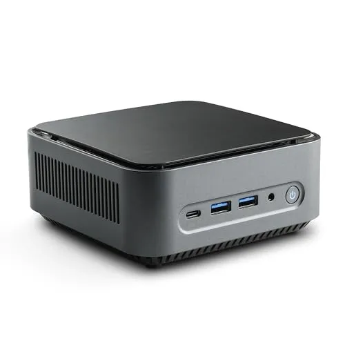 Mini PC CSL Narrow Box Premium - Windows 11 Pro, lüfterlos, Intel N200 QuadCore, 500 GB SSD, 16 GB RAM, ideal für Home-Office und 4K-Entertainment