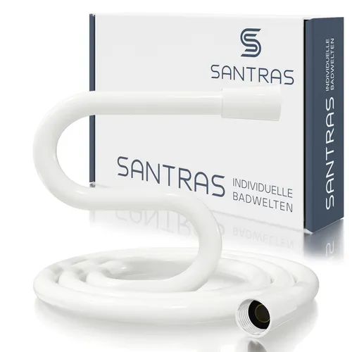 Santras Brauseschlauch Duschschlauch Sun-Flex 1,50 m - Wasseranschlussschläuche mit flexibler Länge von 1,50 m für eine komfortable Dusch-Erfahrung und einfache Installation.