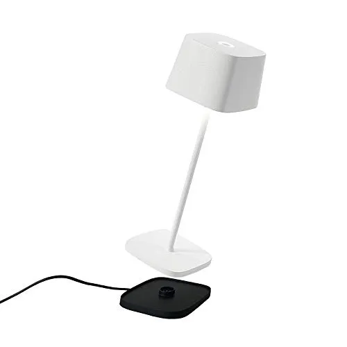 Zafferano Ofelia Lampe, Kabellose Tischlampe mit Touch Control - Tischlampen: Elegante, wiederaufladbare Lampe für drinnen und draußen mit dimmbaren Licht und IP65 Schutz für eine stimmungsvolle Atmosphäre.
