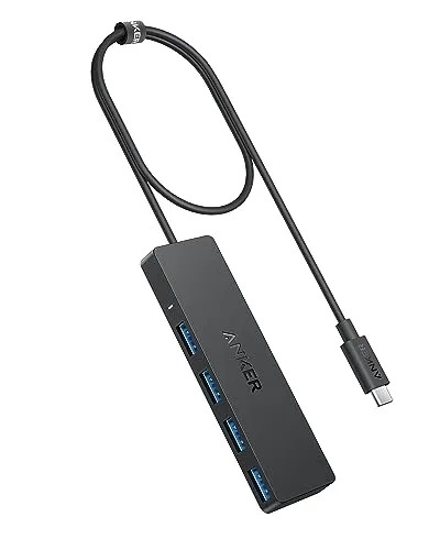 Anker USB-C Hub, 4 Port USB 3.0 Datenhub mit 5 Gbit/s Datenübertragung, 60cm Erweiterungskabel (ohne Ladeleistung), USB-C Splitter für Typ-C MacBook, Mac Pro, iMac, Surface, Flash Drive, Mobile HDD