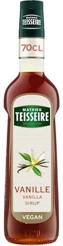 Mathieu Teisseire Vanille Sirup, für Getränke, Erfrischungsgetränke, Cocktails, Kaffee und Desserts, Flasche 70 cl