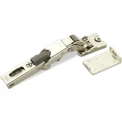 So-tech Universalscharnier 110° für Glastüren - Nickel Matt - Hochwertiges Universalscharnier für Glastüren mit einfacher Klebeinstallation. Flexibel einsetzbar, moderne 3D-Einstellung und ohne Bohrung – ideal für stilvolle Möbel.