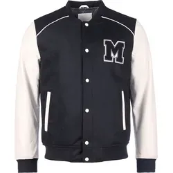 Mustang Milled Lederjacke - Schwarz/Hellgrau - XXL - Funktionsjacke aus weichem, pflanzlich gegerbtem Schafsleder mit Wolle, ideal für stilvolle Outdoor-Aktivitäten und optimalen Tragekomfort.