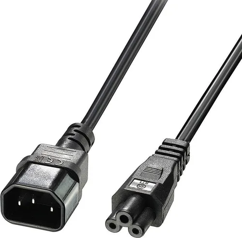 Lindy - Spannungsversorgungs-Verlängerungskabel - IEC 60320 C14 bis IEC 60320 C5 - 2,0m - geformt (30341)